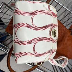 Girl got game Vegan Leather Baseball Stitch Crossbody Purse or wristlet